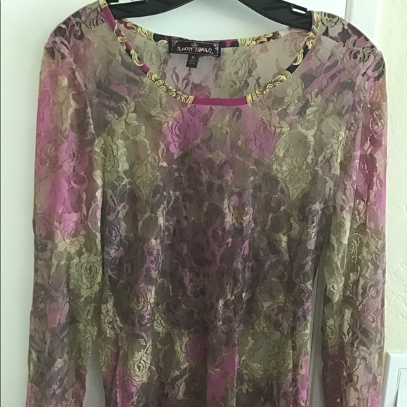 Colorful sheer blouse - Picture 1 of 2
